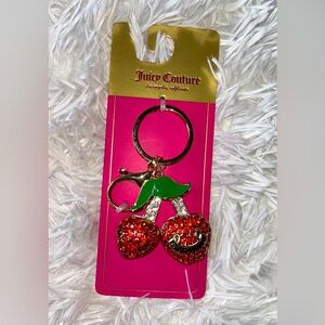 Juicy Couture Sparkling Red Cherry Keychain